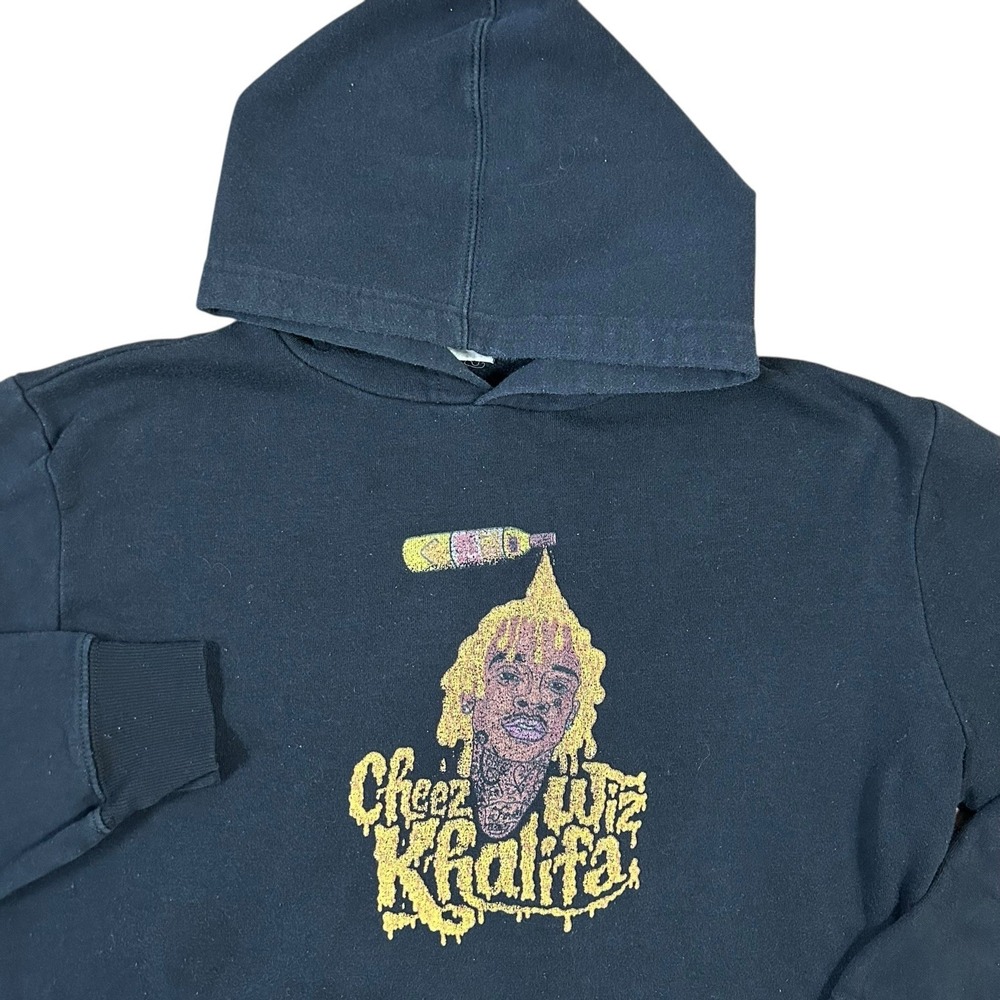 Wiz‎ Khalifa Parody Cheese Wiz Men's Medium Hoodie Sweatshirt Black